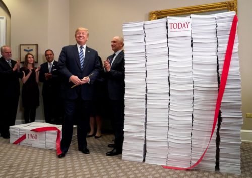 trump pile of regulations