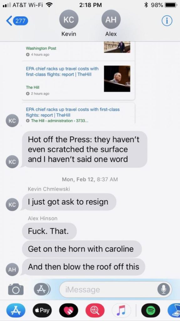 Kevin Chmielewski text messages