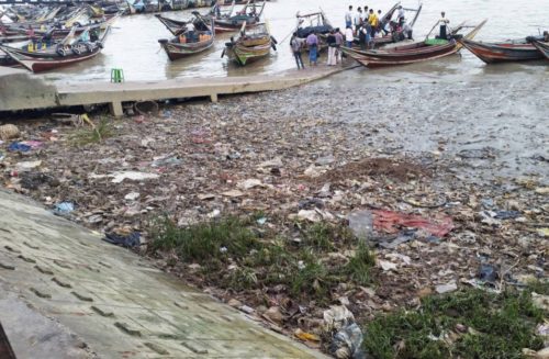 plastic pollution myanmar river