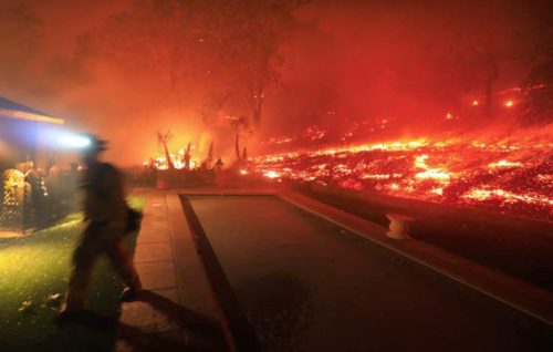wildfire calif power lines