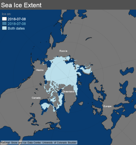 8 July 2018 sea ice map