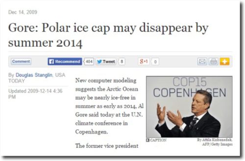 gore polar ice cap gone by 2014