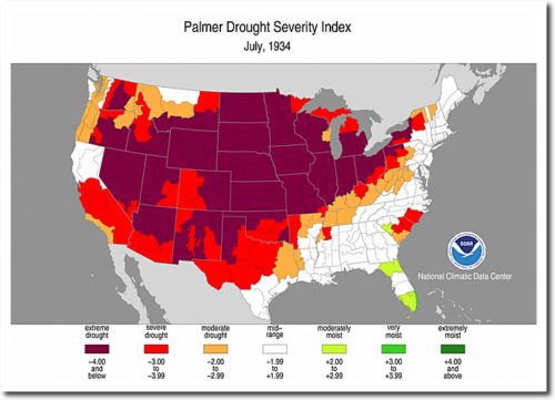 palmer drought index 1934