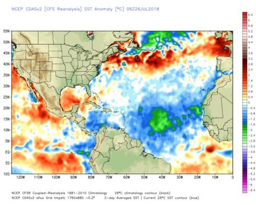 cold atlantic sst map
