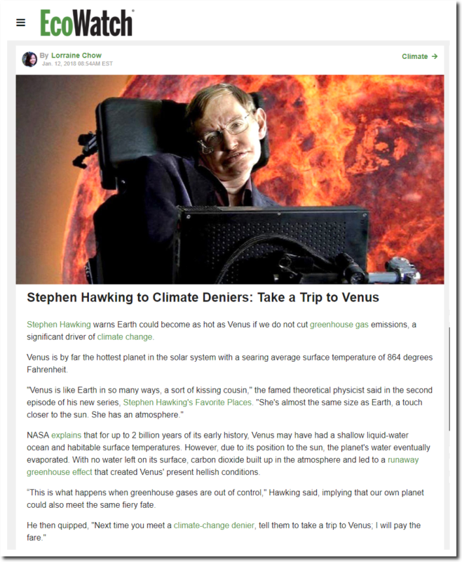 ecowatch stephen hawking venus envy