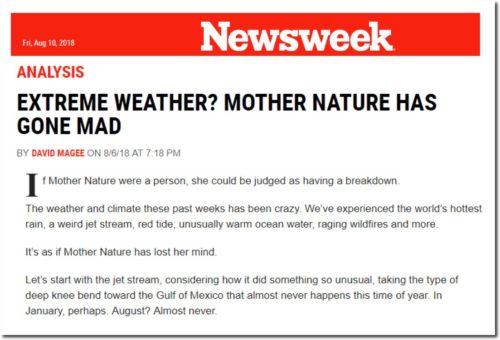 newsweek extreme weather 2018