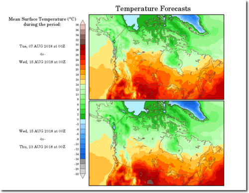 temp forecasts arctic