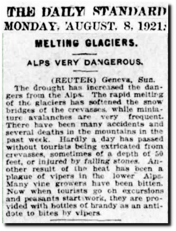 daily standard melting glaciers alps dangerous