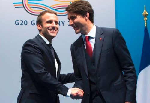 justin trudeau emmanuel macron