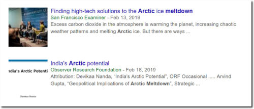 arctic ice melt headlines