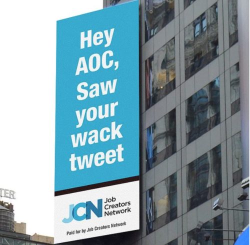 billboard aoc tweet whack