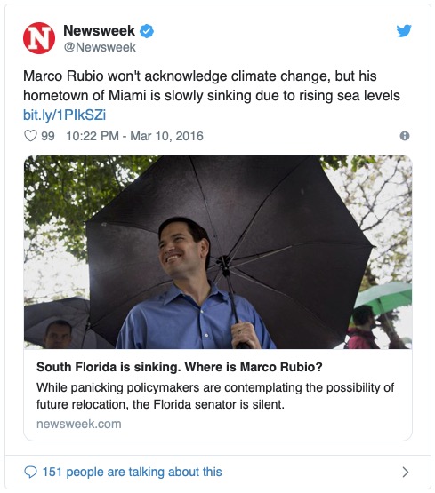 newsweek tweet miami sinking
