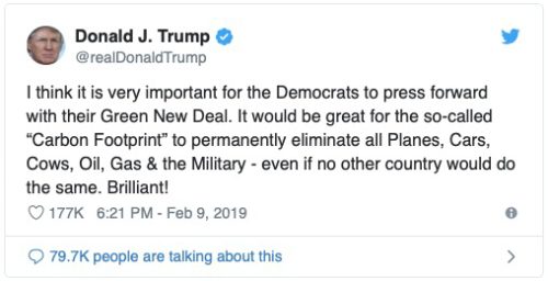 trump tweet gnd