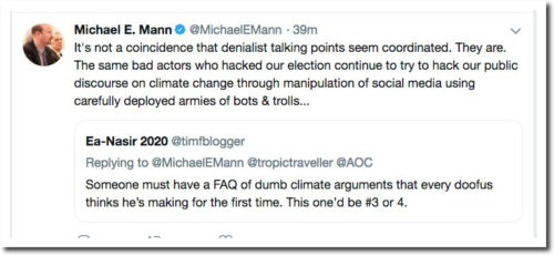 mann tweet conspiracy theory