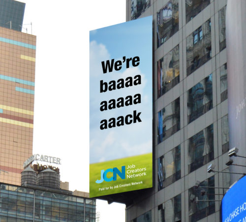 nyc billboard we're back