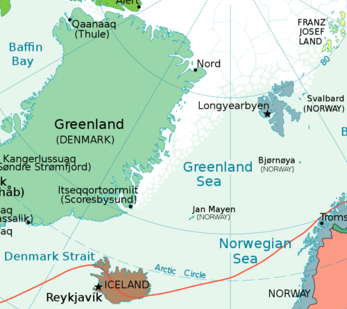 Greenland Sea Polar Projection