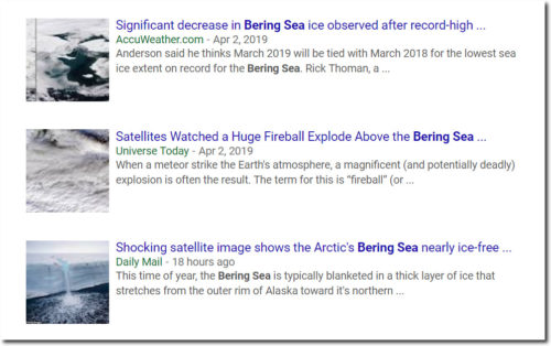 bering sea alarmist headlines