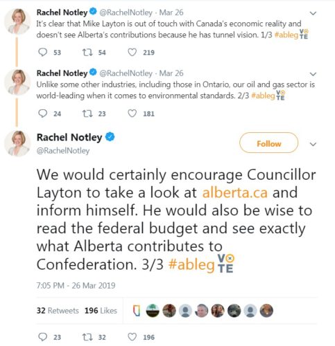 notley tweet toronto climate