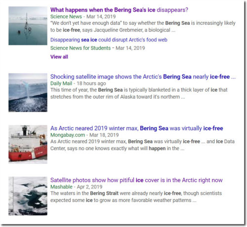 science news bering sea