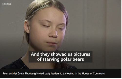 bbc video greta polar bears