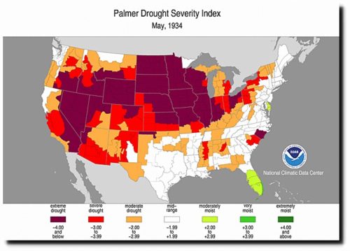 drought index May 1934