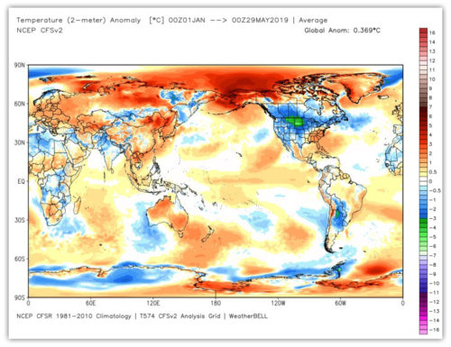 global temp anomaly weatherbell