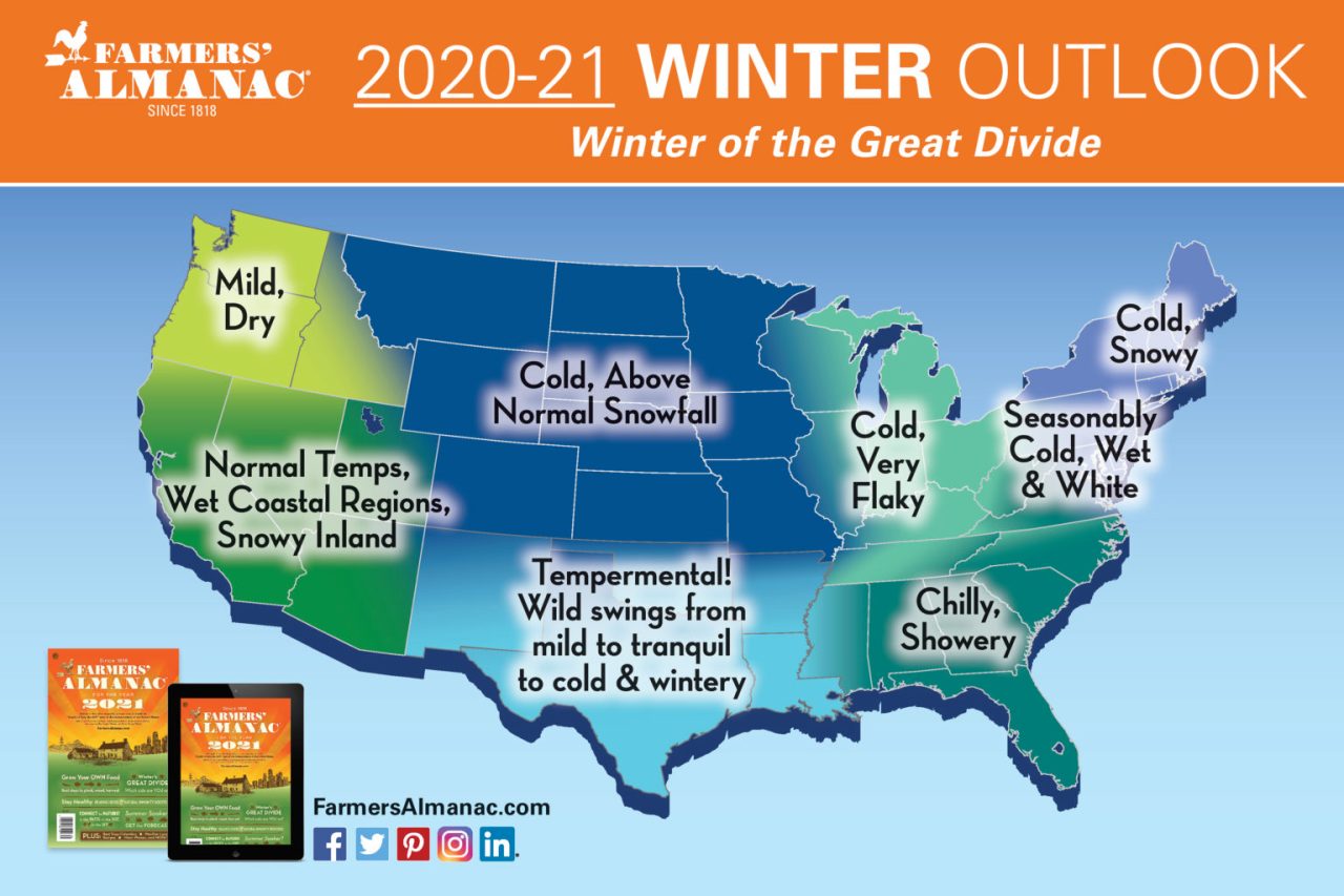 Farmers’ Almanac Forecast Brutally Cold Winter For 202021