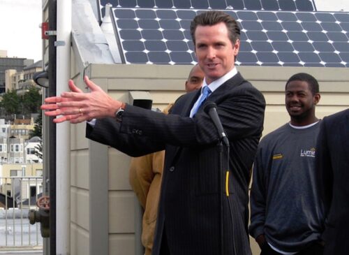 newsom solar mania