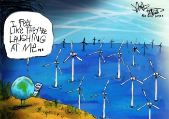 cartoon green energy wind farms