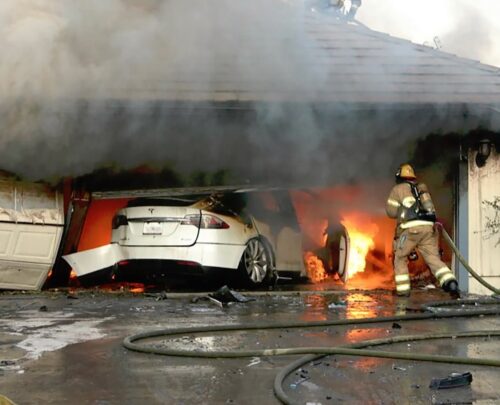 electric car house fire