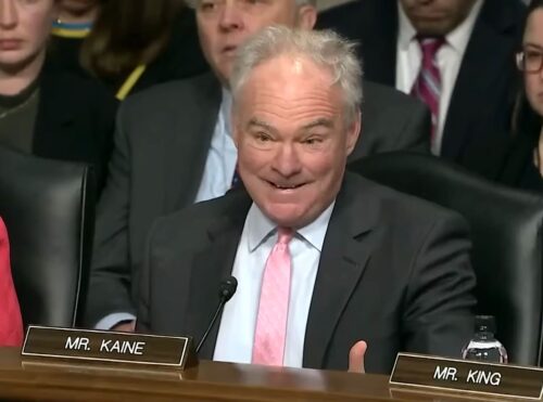 tim kaine hearing