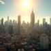 city summer sun