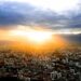 cityscape sun