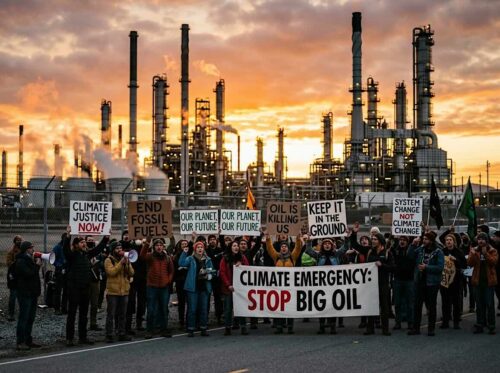 big oil protest