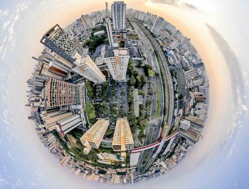 urban heat island illustration