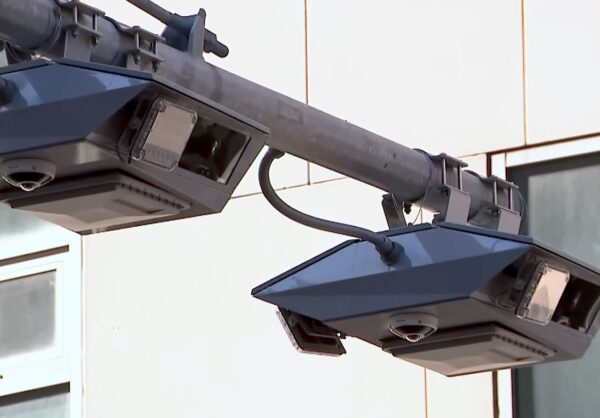 Congestion pricing cameras monitor vehicles entering Manhattan’s toll zone, whacking them with a $9 fee. Screencap. NYC congestion pricing cam