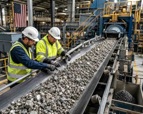 rare earth minerals conveyor belt