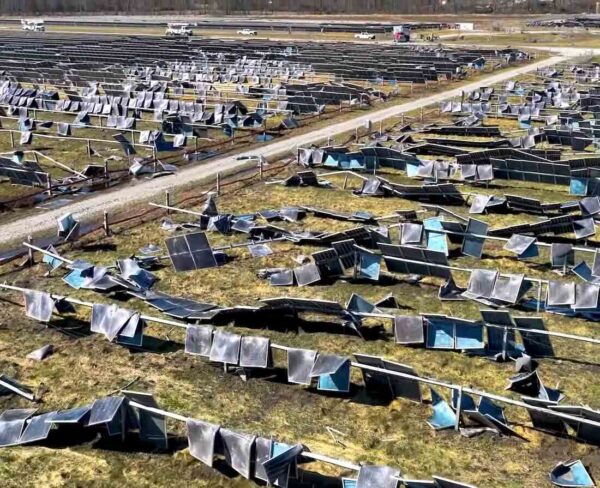 solar panel storm aftermath