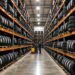 stacked tires in a warehouse