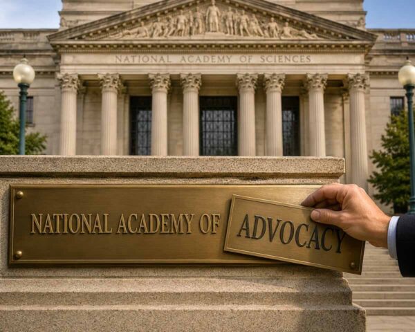 The National Academy of Sciences faces questions over its climate activism and independence. AI image. nas advocacy